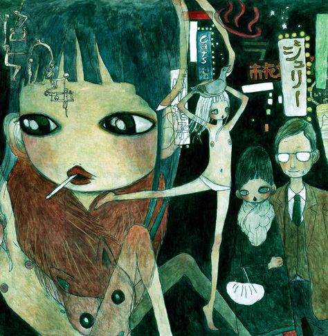 Japanese Contemporary Art, Aya Takano, Superflat, Arte Grunge, Swag Art, Grunge Art, Arte Inspo, Ethereal Art, Funky Art