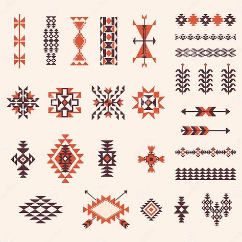 Navajo Pattern, Muster Tattoos, Native American Patterns, Native American Symbols, American Symbols, Indian Patterns, Native American Design, Native Design, Pattern Tattoo