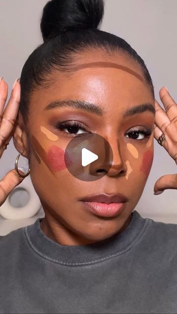 JONET WILLIAMSON on Instagram: "SAVE THIS & SHARE it with a friend >> If you’re ever confused on where to place your complexion products follow the steps in this makeup routine for a seamless lifted makeup look.  This beginner friendly guide shows you where to place your concealer, bronzer, blush, and contour …let me know if it helps!   Makeup used for this look ⬇️  @fentybeauty Eaze Drop Stick Foundation  @patmcgrathreal Sublime Perfection Concealer m18  @fentybeauty Espresso Match Stix - cream bronzer  @milkmakeup Muse Multi Stick - cream blush  @emcosmetics Pangea Multi Stick - contour  @armanibeauty Luminous Silk Blush 60 - powder blush  #complexion #makeuproutine #concealertutorial #makeupforbeginners #basemakeup" Where To Put Bronzer On Face, Lifted Makeup Look, Lifted Makeup, Where To Put Blush, Contour Makeup For Beginners, Bronzer Vs Contour, Contour For Dark Skin, Blush And Contour, Bronzer Application