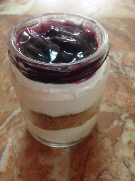 Blueberry cheesecake ❤️ Cake In A Jar, Blueberry Cheesecake, Homemade Cakes, Mini Cheesecake, Cheesecake, Cake