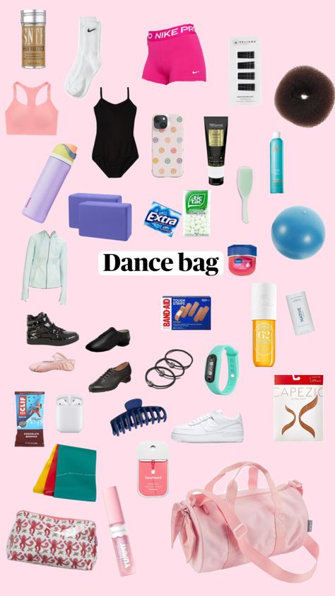 Dance Bag! #dance #bag #pack #dancebag Dance Competition Bag, Ballet Humor, Dance Motivation, Dance Comp, Dance Supplies, Ballet Bag, Dance Dreams, Cute Gifts For Friends, Dance Training