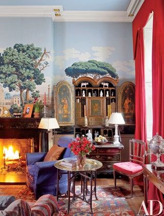 Living Mood Board, Aqua Living Room, Wallpaper Chinoiserie, Coastal Granny, Marina Home, African Artifacts, Cat Castle, Colorful Rooms, Mixing Patterns