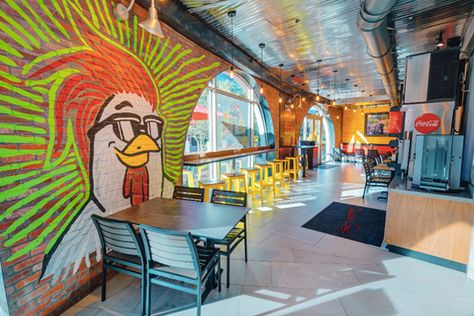 Spring Restaurant, Disney Springs Restaurants, Chicken Store, Restaurant Graphics, Fried Chicken Restaurant, Chicken Drawing, Chicken Shop, Meat Shop, Gold Award