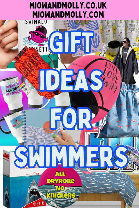 swimmers gift ideas. Party Gift Ideas, Swim In The Sea, Swimming In The Sea, Candy Quotes, Wild Swimming, Gifts For Swimmers, Go Swimming, Swim Gifts, Great Gift Ideas