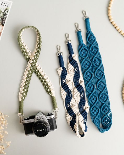 Ditch that dull camera strap that came with your gear! Upgrade to a handcrafted macrame camera strap that's both stylish and comfy. These beauties come in vintage and boho designs, adding a personal touch while keeping your camera secure for all your photography adventures! Explore more at https://beandaikon.etsy.com/listing/ 1118623199 or get in touch with us directly! #camerastrap #macramecamerastrap #bohemianinspired #macramegifts #makrameart #bohogifts #handcraftedart #macramestyle #ha... Macrame Camera Strap, Macrame Belt, Collar Macrame, Leather Bag Pattern, Macrame Bag, Handcrafted Art, Diy Crafts Hacks, Camera Strap, Macrame Design