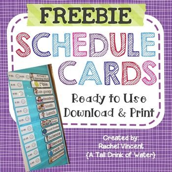 Pocket Chart Schedule, Free Preschool Schedule Cards, Daily Schedule Cards For Classroom Free, Free Classroom Schedule Printables, Free Class Schedule Printable Editable, Kindergarten Schedule Cards, Schedule Cards For Classroom Free, Editable Schedule Cards Free, Classroom Schedule Cards Free Editable