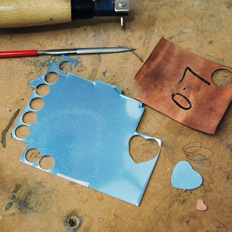 How To Make A Hammered Copper & Silver Heart Pendant | Kernowcraft Silversmithing Tutorials, Copper Ideas, Silver Spoon Jewelry, Morse Code Bracelets, Medal Jewelry, Code Bracelets, Hammered Pendant, Silversmithing Jewelry, Hammered Silver Jewelry