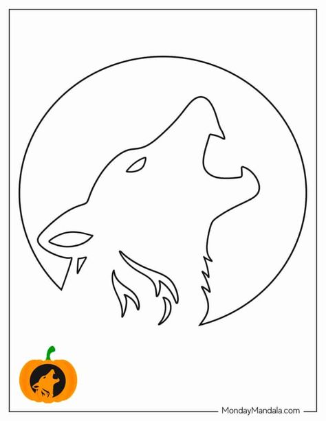 100 Pumpkin Carving Stencils (Free PDF Printables) Pumpkin Carving Designs Printable Free, Crow Pumpkin Carving Stencil, Wolf Pumpkin Carving, Carving Stencils, Scary Pumpkin Carving Ideas Templates, Pumpkin Carving Ideas Stencils, Pumpkin Carving Stencil, Pumpkin Stencils Free Templates, Pumpkin Carving Templates Easy