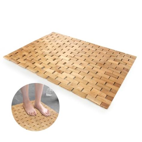 Wooden Shower Mat, Wood Bath Mat, Wood Bath Mats, Bamboo Bath Mat, Sauna Bathroom, Shower Floor Mat, Wooden Bathtub, Indoor Outdoor Bathroom, Bamboo Mat