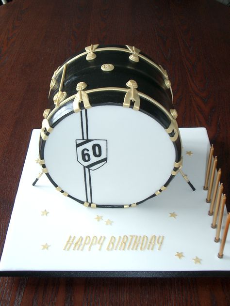 Drum shaped birthday cake for well known rock star. Shaped Birthday Cake, Music Cakes, Drum Cake, Novelty Cakes, Graduation Ideas, Rock Star, How To Make Cake, Birthday Cakes, Christening