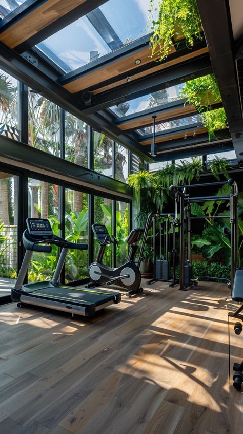 Gym Designs For Home, Gym Layout Design, Modern Gym Interior Design, Pilates Relaxation, Home Gym Interior Design, Home Gym Interior, Home Gym Design Luxury, Outdoor Home Gym, In Home Gym