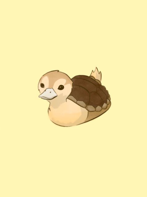 Turtleduck Tattoo, Turtle Duck, Duck Collection, Duck Tattoos, Computer Backgrounds, Tattoo Sketch, Sticker Ideas, Avatar Aang, Yellow Aesthetic