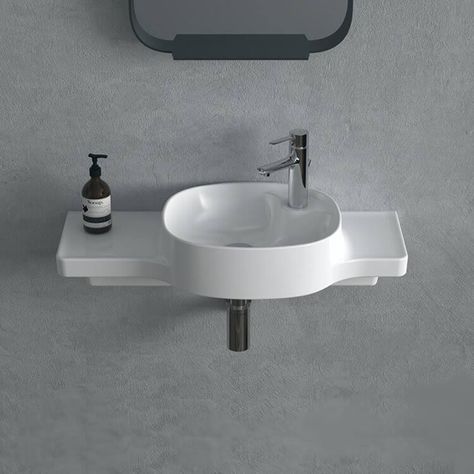 https://encrypted-tbn0.gstatic.com/shopping?q=tbn:ANd9GcSzCU4buy80Rfj3bgFSCxUcnRtReDtgviTDaTt1Ob_nxypNy1w&usqp=CAc Narrow Wall Mount Sink, Small Floating Bathroom Sink, Floating Sink Bathroom, Sink Design Bathroom, Office Bathroom Design, Mini Bathroom Ideas, Tiny Bathroom Sink, Small Bathroom Sink, Mounted Bathroom Sink