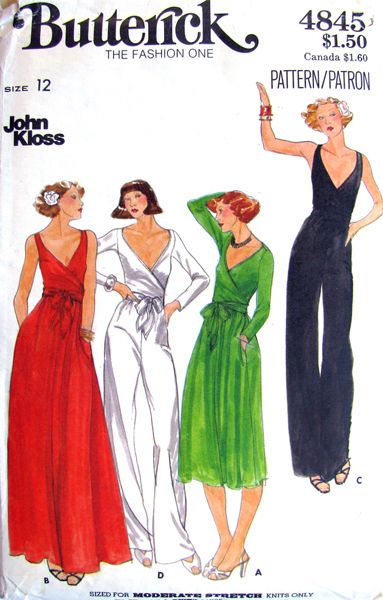 Butterick 4845 image- this is a nice pattern, like it for summer or jazz it up with sparkle fabric for a party look. http://www.sewingavenue.com/ Jumpsuit Pattern Sewing, Patron Vintage, Dress Jumpsuit, Vintage Dress Patterns, Dress Making Patterns, Butterick Sewing Pattern, Jumpsuit Pattern, Retro Mode, Vogue Patterns