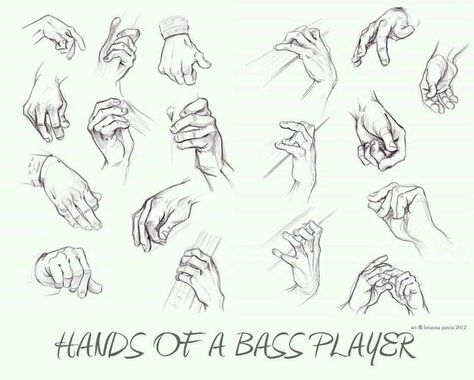 Hands of a bass player. Guitar Poses Drawing, Guitar Poses, Drawing Guitar, Bass Guitar Art, Brianna Garcia, Guitar Sketch, Tantra Art, Guitar Drawing, Poses Drawing