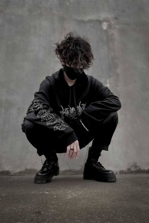 Casual Techwear, Techwear Men, Street Goth, Techwear Outfits, Techwear Fashion, Cyberpunk Clothes, Anime Streetwear, Alt Outfits, Black Clothes