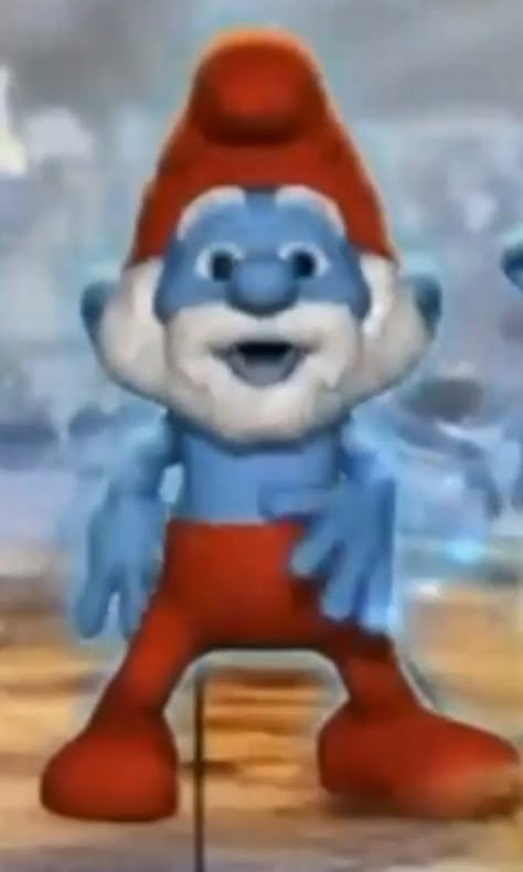 Papa Smurf Papa Smurf Cursed, Hear Me Out Things, Smurf Cosplay, Papas Characters, Smurf Dance, Hear Me Out Characters Funny, Smash Characters, Red Characters, Spells And Potions