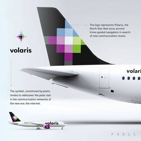 logo on Instagram: “Branding for Volaris airline. . The logo represents Polaris, the North Star that since ancient times guided navigators in search of new…” Airline Logo Design, Airline Design, Volaris Airlines, Airline Branding, Wizz Air, Airlines Logo, Airlines Branding, Polar Star, Airline Logo