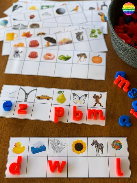 Beginning Sounds Activities, Beginning Letter Sounds, Letter Sound Activities, Eyfs Activities, Initial Sounds, Beginning Sound, Jolly Phonics, Magnetic Letters, Preschool Literacy