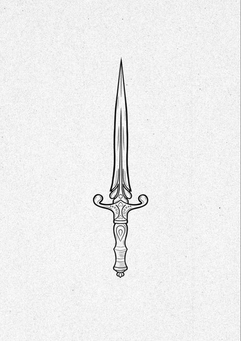 Small Dagger Tattoo, Simple Dagger Tattoo, Daggar Tattoo, Linework Design, Dagger Drawing, Tattoo Mafia, Blade Tattoo, Knife Tattoo, Patchwork Inspiration