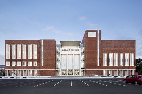 University Elevation Architecture, Academic Building Architecture, University Facade Design, School Facade Design, Architecture Elevation Design, School Elevation Design, University Facade, University Exterior, School Exterior