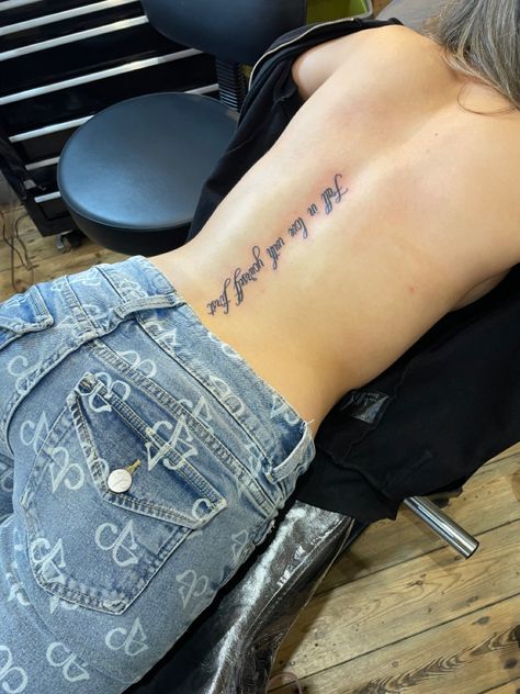 Spine tattoo, fall inlove yourself first Tattoos, United Kingdom, A Tattoo, Faith Tattoo, Blind Faith, Tattoo Studio