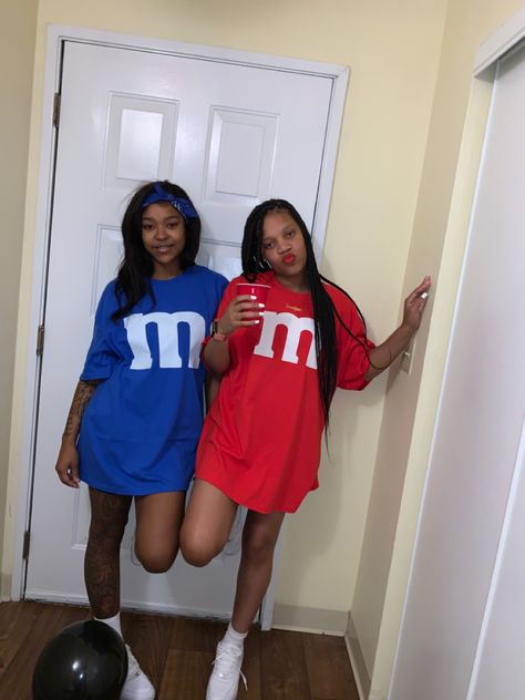 Two People Halloween Costumes, 2 People Halloween Costumes, 2 Person Halloween Costumes, M&m Costume, Two Person Halloween Costumes, Friend Costumes, Cute Group Halloween Costumes, Classy Halloween Costumes, Matching Halloween Costumes