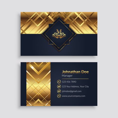 Download the Luxury Golden Geometric Business Card Template 2354721 royalty-free Vector from Vecteezy for your project and explore over a million other vectors, icons and clipart graphics! Golden Business Card, Framed Tattoo, Name Card Design, Visiting Card Design, Luxury Business Cards, Abstract Iphone Wallpaper, Business Card Template Design, Visiting Cards, Business Card Template