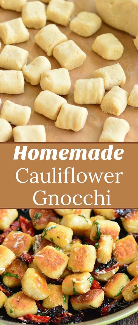 Learn how to make cauliflower gnocchi right at home with only five simple ingredients. It’s light, fluffy, and still so comforting seared until crispy, tossed in sauce, or added to soups. #cauliflower #gnocchi #comfortfood #dinner Gnocchi Vegan, Gnocchi Recipes Homemade, How To Cook Cauliflower, Cauliflower Gnocchi, How To Make Cauliflower, Homemade Gnocchi, Gnocchi Recipes, Recipes Homemade, Cauliflower Recipes