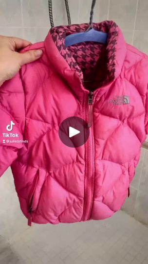 How to clean a little kids jackets I thrifted! I love giving these amazing coats new life! #julietsfinds #thriftingfinds #norwexcleaning... | By Juliet’s Finds | Watch me as I wash up this little kids North Face Puffer Jacket. I find a ton of kids coats and this is what I do to clean them. Next I fill a sink or a basin with warm water and use Norwex Power Plus laundry detergent. You saw it there. I enjoy using the Norwex because it is non-scented and for my customers especially kids I usually don't like to have heavy scents on any of my clothing or I just like to be clean and this opens up all the fibers. You can see everything coming out into that water. Amazing. Next I ring it out and then I walk it over to the washing machine. My trick is to put it on heavy duty in the washing machi Norwex Cleaning, North Face Puffer Jacket, Kids Jackets, Be Clean, Thrift Finds, Kids Coats, Laundry Detergent, North Face Jacket, Kids Jacket