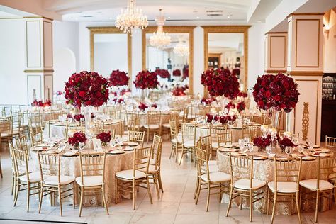 Bianca + Jared - Real Wedding - Weddings in Houston Wine Red And White Wedding, Red Wine Wedding Theme, White Wedding Color Schemes, Wine Wedding Theme, Red Wine Wedding, Ivory Wedding Decor, Gold And Burgundy Wedding, Wine Red Wedding, Burgundy Wedding Theme