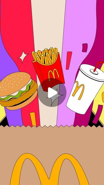 ILLO on Instagram: "Tap, tap, go! Check out the 4 commercials we created for McDonald’s, showcasing all the features of their app, playing with bold typography, custom composed music by @rocketaudiostudio and seamless transitions 🍔⁠ ⁠ See the other 3 videos on our website!⁠ ⁠ Credits — Agency & Concept Publicis Dubai + Creative Direction @ile_no + Art Direction @arianna.gif + Illustration @arianna.gif @jq.wan + Animation @meo85, @deve.marco, @mikelaparte @riccardo.motion + Music by @rocketaudiostudio + Producers @kenglamazon & @lauramazzzz⁠ ⁠ #illo #illotv #motionlovers #motiongraphic #motionpicture #motionblur #illustrationdaily #illustrationgram #illustrationnow" Dubai Animation, Credit Card Illustration, Typography Gif, Food Animation, Typography Animation, Gif Illustration, Tap Tap, Motion Blur, Motion Design Animation