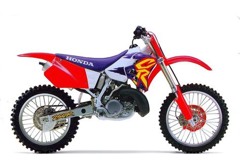 Honda’s CR250R for 1995.  #PurpleNurple #RideRed Kawasaki 250, Atv Four Wheelers, Honda Dirt Bike, Cafe Racer Moto, Motocross Racer, Moto Scrambler, Mx Bikes, Moto Honda, Motorcross Bike