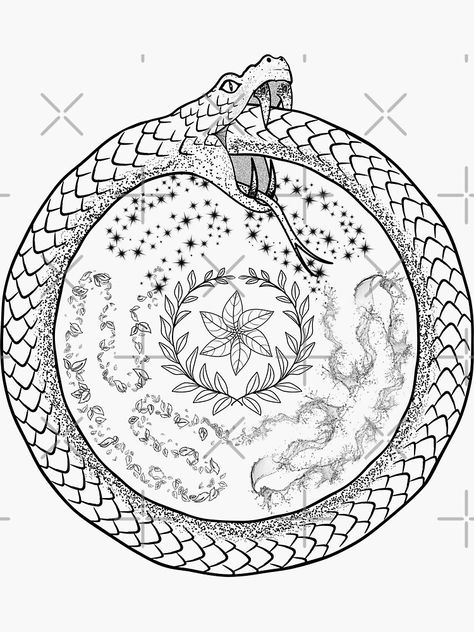 "Hekate Wheel Hecate Strophalos Ouroboros Pagan Witch" Sticker for Sale by TheGhoulishGarb | Redbubble Hekate Wheel Tattoo, Hecate's Wheel Tattoo, Hecate Tattoo Design, Hecate Drawing, Hekates Wheel, Mother Hekate, Hekate Tattoo, Hecates Wheel, Lady Hekate