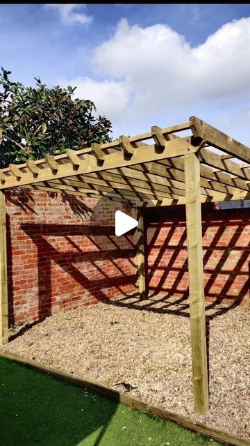 10x10 Pergola Ideas, Pergola On Gravel, Ideas Pergolas Jardin, Pergola Bois Diy, How To Make A Pergola, Pagola Ideas Pergolas, Wooden Pergola With Roof, Pergola Roof Ideas Waterproof, How To Build A Pergola