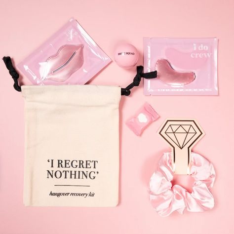 ADD TO CART 🛒 Meet our Filled Hen Party Hangover Recovery Kit! A great way to nail those hen party favours if you’re pressed for time 🫶🏼 Includes: 💗’I Regret Nothing’ Hangover Cotton Pouch 💗Lip Balm 💗Diamond Pink Satin Scrunchie 💗Pair of Hydrogel Pink Eye Masks 💗Pink Hydrogel Lip Mask 💗Compressed Face Wipe Hen Do Party Bags, Pink Satin Scrunchie, Hangover Recovery Kit, Hangover Survival Kit, Jelly Bags, Paper Party Bags, Hen Party Bags, Love Heart Sweets, Hen Party Gifts