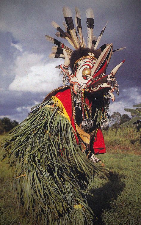 rejoicethehands:    visitindonesia:    the hudoq dance, Bahau Dayak - East Kalimantan, with huge and horrific carved masks. is performed at key points in the rice-growing to keep maleficent spirits from taking over the “soul” of the rice. Samana, Rice Growing, Shaman Costume, Cultural Photography, East Kalimantan, Ceremonial Dress, Nigerian Culture, Marina Abramovic, Indonesian Art