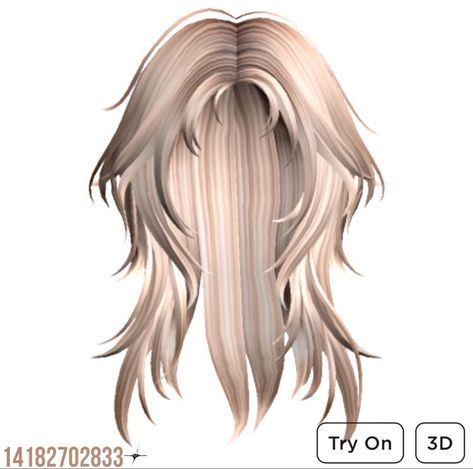 Long Layered Wolf Cut, Brookhaven Codes Hair, Layered Wolf Cut, Blonde Hair Roblox, Black Hair Id Roblox, Brookhaven Codes, Brown Hair Roblox, Blonde Kids, Tan Skin Blonde Hair