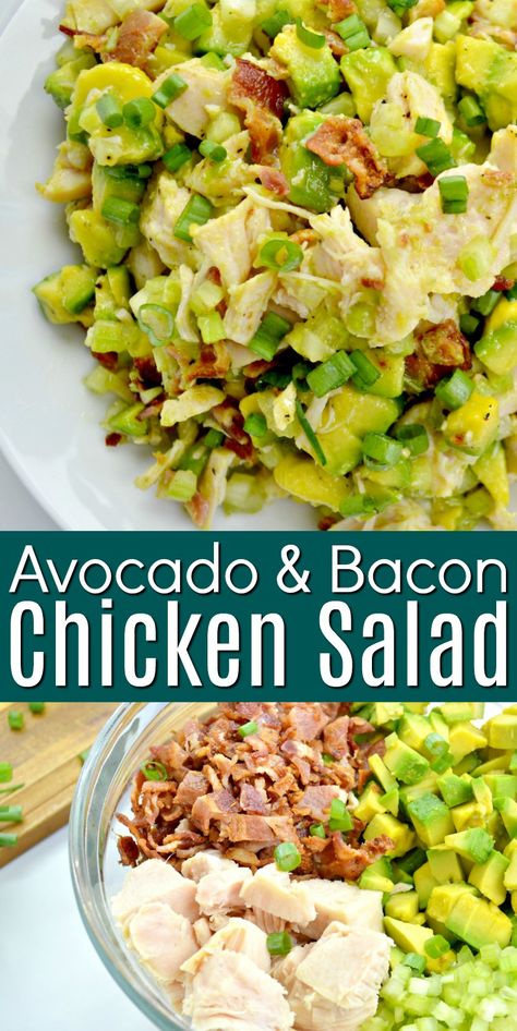 Bacon Chicken Salad, Low Carb Chicken Salad, Stuffed Avocados, Bacon Chicken, Low Carb Low Fat Recipes, Bacon Avocado, Boiled Egg Diet Plan, Bacon Salad, Best Low Carb Recipes