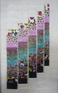 Hi! Ann Lauer here for a Technique Tuesday post using my new Cat-I-Tude fabric collection.  I love to make bargello quilts. They ha... Bargello Placemats Patterns, Watercolor Quilt Patterns, Quilting Projects Ideas, Bargello Quilts Tutorial, Watercolor Quilts, Tuesday Post, Bargello Quilt Patterns, Watercolor Quilt, Bargello Quilt