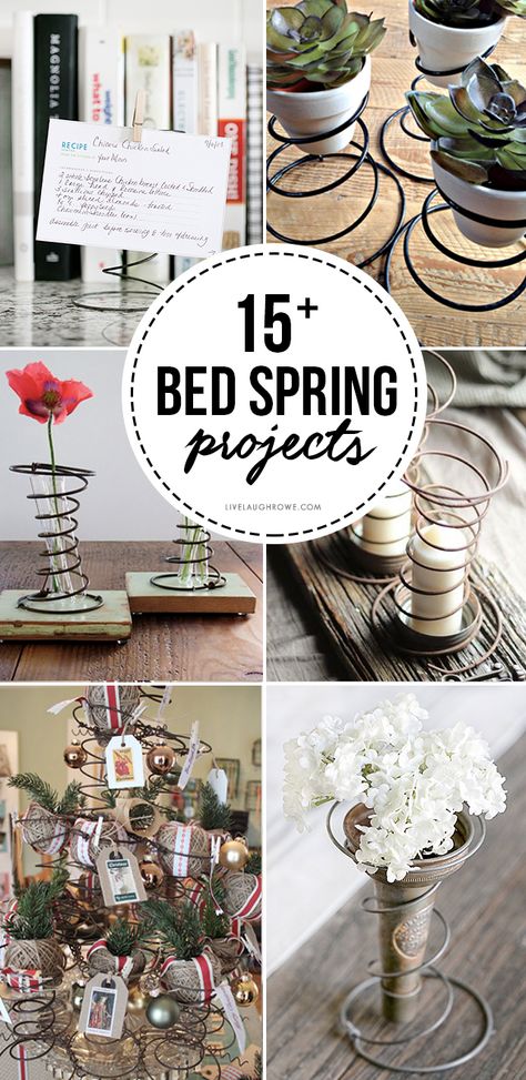 Mattress Spring Crafts, Spring Craft Ideas, Horimiya Miyamura, Rusty Bed Springs, Old Bed Springs, Bed Spring Crafts, Crafts Spring, Bed Spring, Diy Vintage Decor