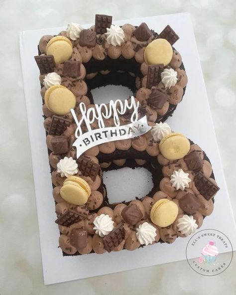 Chocolate Letter Cake, Ermine Frosting, Letter Cakes, Chocolate Letters, Chocolate Shapes, Cake Lettering, Wow Words, Letter Cake, Cookie Cakes