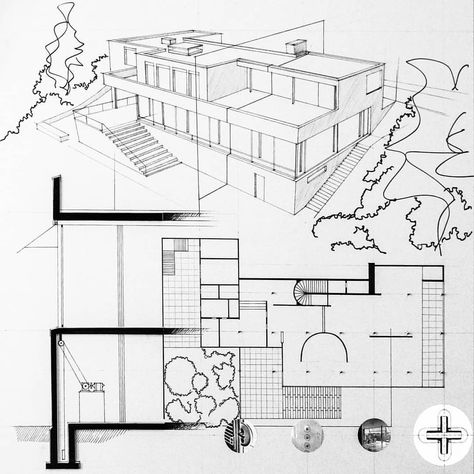 Hand-made poster about Vila Tugendhat in Brno, Czech Republic, by Ludwig Mies van der Rohe - project assignment for a Tectonics course at… Mies Van Der Rohe Tugendhat House, Mies Van Der Rohe Villa Tugendhat, Villa Tugendhat Plan, Farnsworth House Plan, Mies Van Der Rohe Farnsworth House, Tugendhat House, Iconic Houses, Villa Tugendhat, Brno Czech Republic