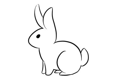 Line Art Rabbit, Rabbit Drawing Easy, Drawing Rabbit, Animal Line Art, Rabbit Artwork, Art Rabbit, On Tattoo, Easy Animal Drawings, Rabbit Drawing