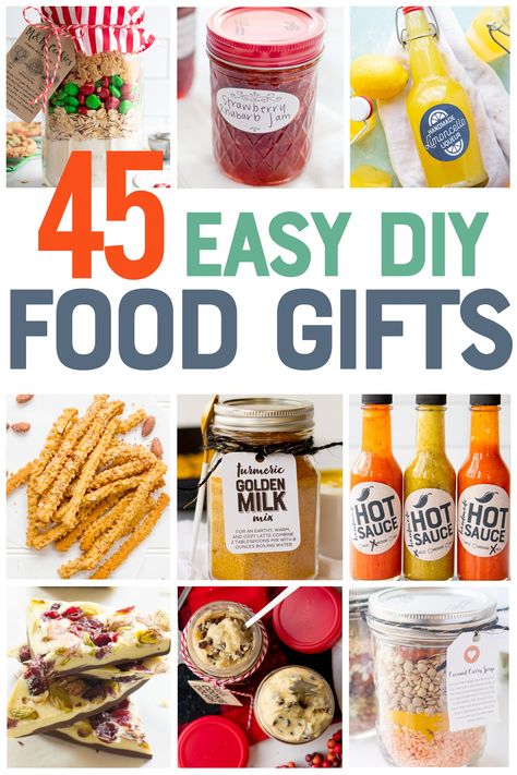 Give the gift of gourmet treats this Christmas with our list of homemade food gifts! We have tons of easy, affordable, and thoughtful DIY edible gift ideas to make for the foodie in your life. #foodgifts #diygifts Edible Gift Recipes, Diy Foodie Gifts, Easy Food Gifts, Diy Christmas Gifts Food, Christmas Diy Food, Recipes Using Bananas, Edible Christmas Gifts, Diy Food Gifts, Diy Edible