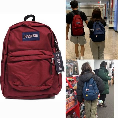 Red Jansport Backpack, Jansport Bag, Jansport Backpacks, Mochila Jansport, Romanticize School, Black Lagoon Anime, College Life Hacks, Backpack Essentials, School Bag Essentials