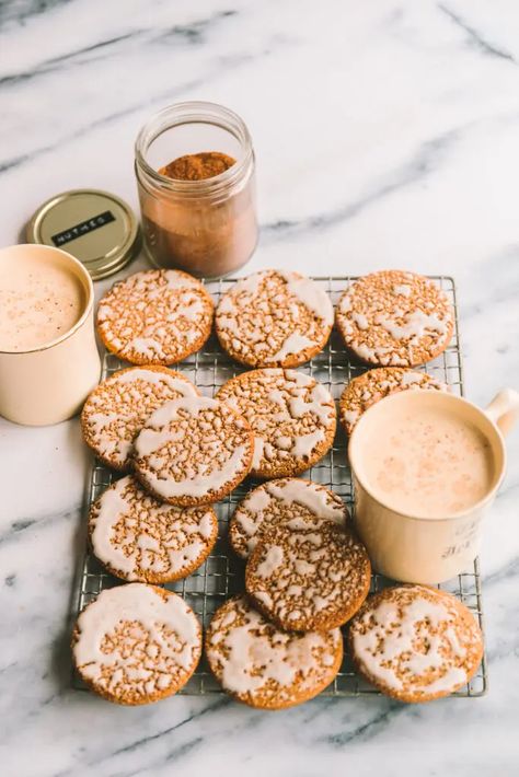 Eggnog Iced Oatmeal Cookies - Joy the Baker Golden Cookie, Mothers Cookies, Iced Oatmeal Cookies, Make Brown Sugar, Joy The Baker, Egg Nog, Spice Cookies, Quick Cooking, Oatmeal Cookies