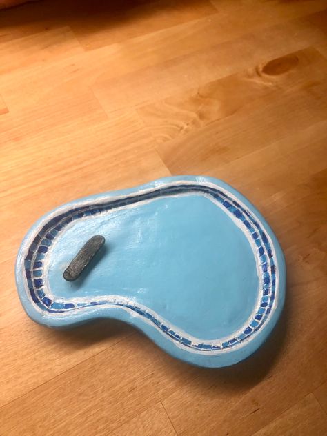 Swimming Pool Clay Tray, Pool Clay Tray, Clay Pool Tray, Clay Rolling Tray, Ceramic Rolling Tray, Ash Tray Clay, Ashtray Ideas, Clay Trays, Empty Pool