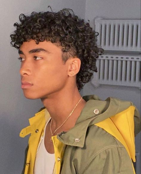 mullet haircut for curly hair Short 3b Hair Men, Curly Hair Mullet Boys, Mullet Black Man, Curly Mohawk Hairstyles Men, 3c Hairstyles Men, Brads Hair, Mullet Hairstyle Mens Curly, Curly Boy Hair, 3c Mullet