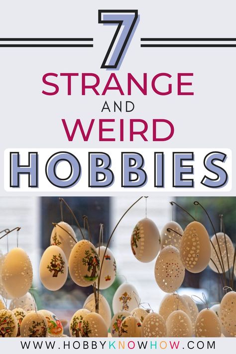 Let's face it, life is way too short to waste time on boring stuff. In the search for excitement, people have found some interesting ways of spending their free time. Here's a list of 7 strange and weird hobbies. Some of these are just unusual, dangerous, or downright cray-cray. One thing for sure, strange things do happen in this world. Weird Hobbies To Try, Things You Should Make Instead Of Buy, Weird Things To Think About, New Hobbies To Try, Cool Hobbies, Weird Hobbies, Weird Crafts, Weird Things People Do, Weird Objects